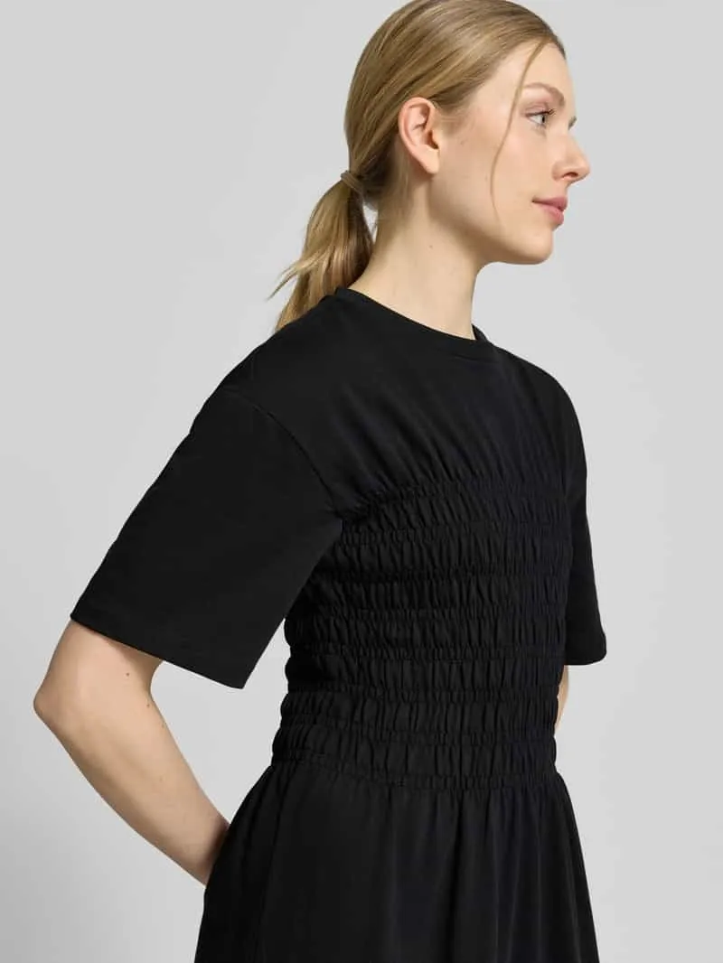 Jake*s Casual midi-jurk met smokelementen zwart, foto 2