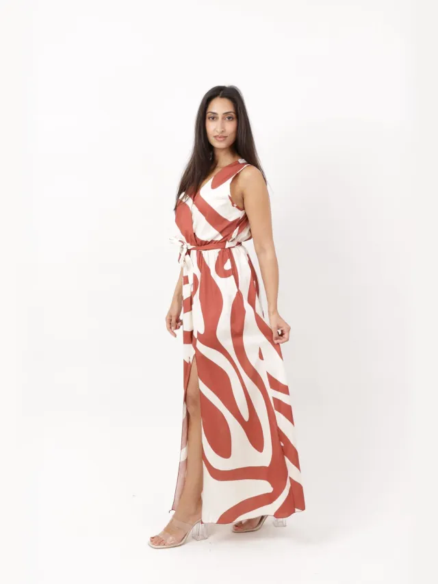 Elara Maxikleid Brown