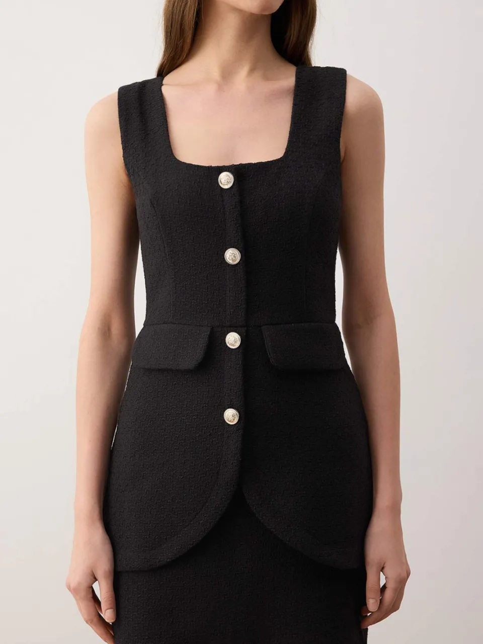 Trendyol TRENDYOLMİLLA Dames Zwart Effen Kort / Mini Mouwloos Casual Bodycon Jurken, foto 2
