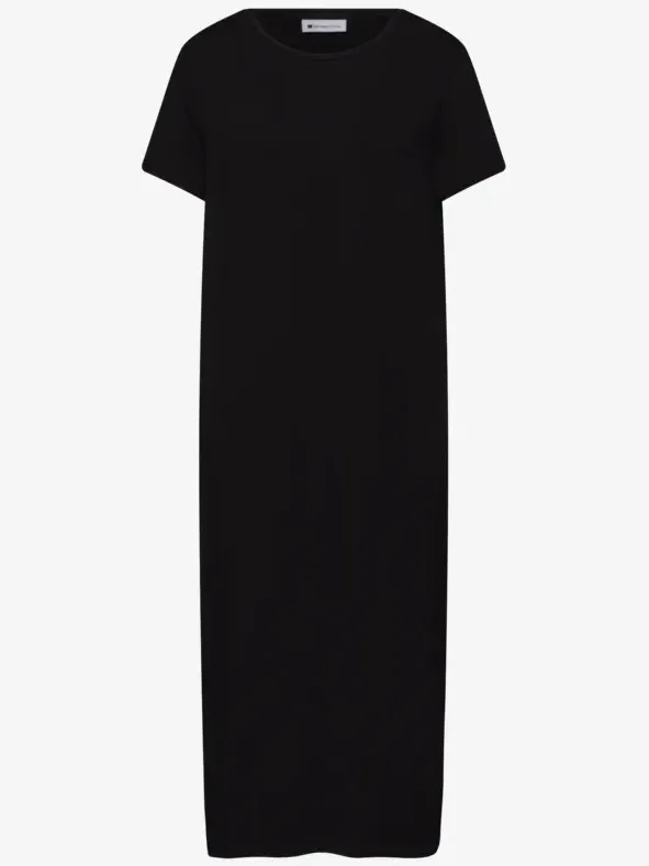 Street One Midi-jurk met korte mouwen en splitdetail zwart, foto 3