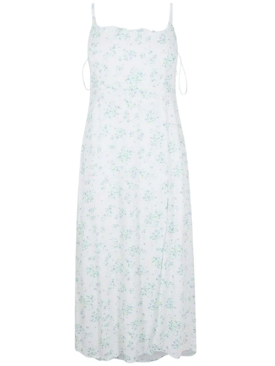 Jack Wills Slipjurk met bloemenprint en vierkante halslijn voor dames (Wit/blauw), foto 2