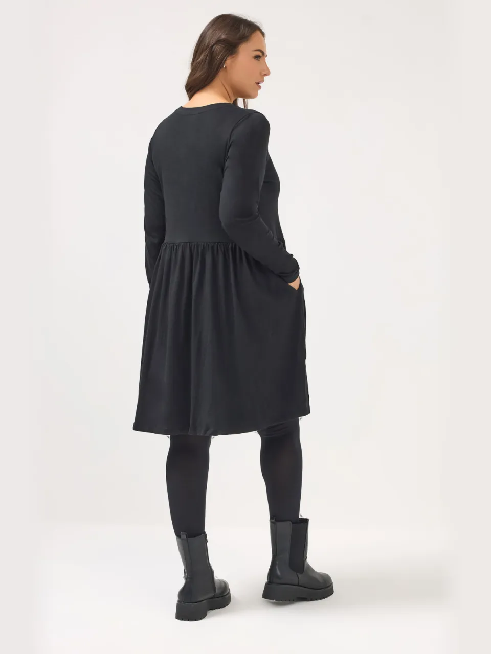Yours Zwarte Peplum Minijurk, foto 2