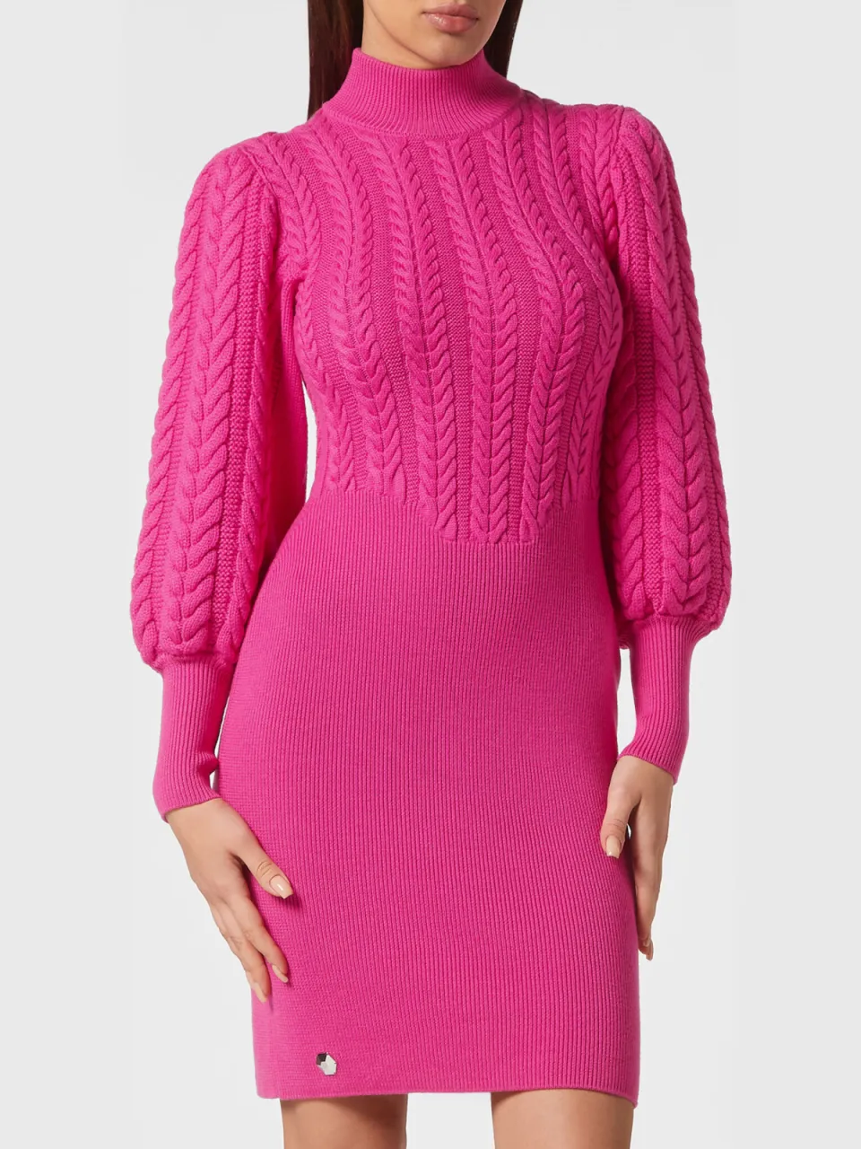 Philipp Plein Gebreide Jurk Fuchsia
