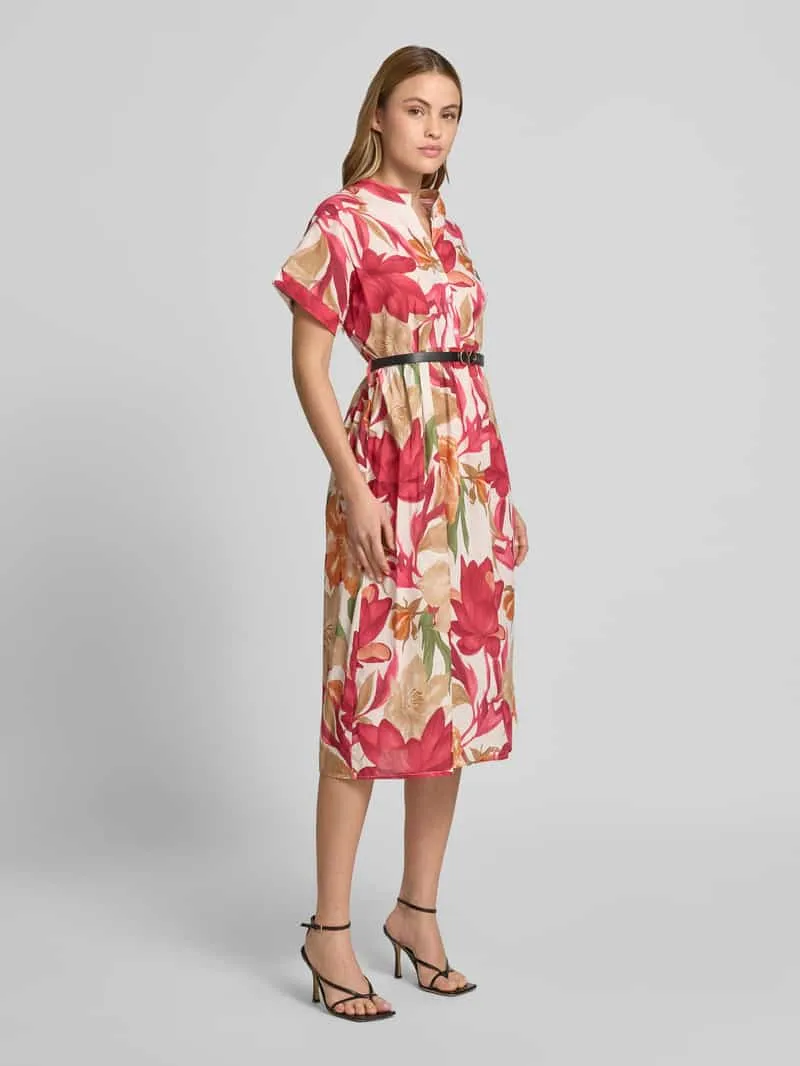ZABAIONE midi-jurk met riem model 'Za44ritii' felroze, foto 3