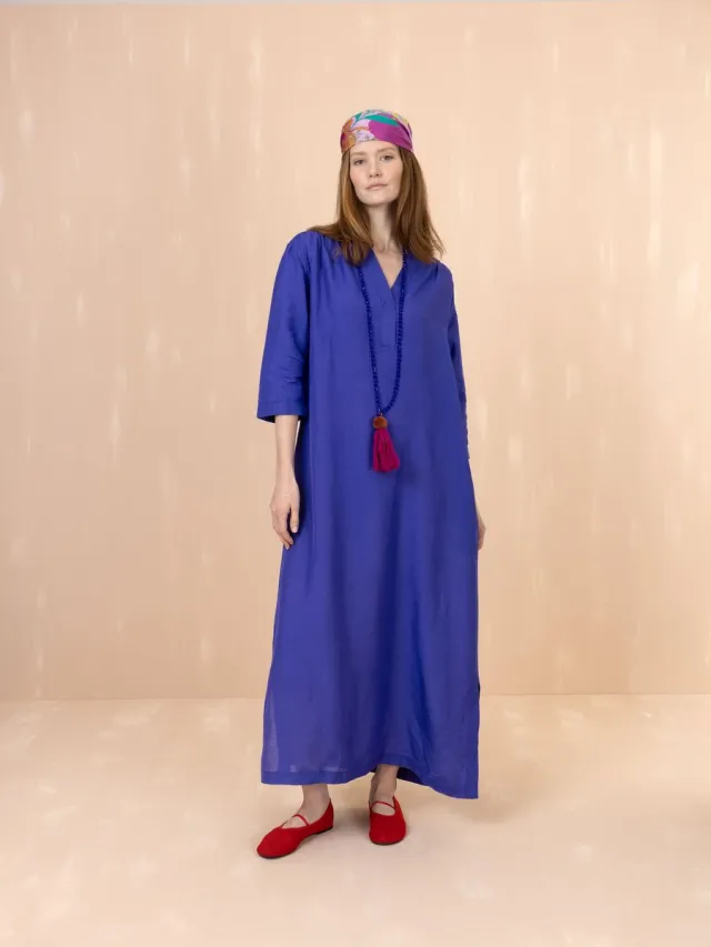 Oilily Darshik solid Jurk - Blauw - 32