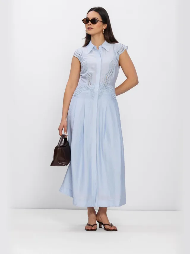 COPENHAGEN MUSE Dames Jurken Cmcole-dress - Lichtblauw