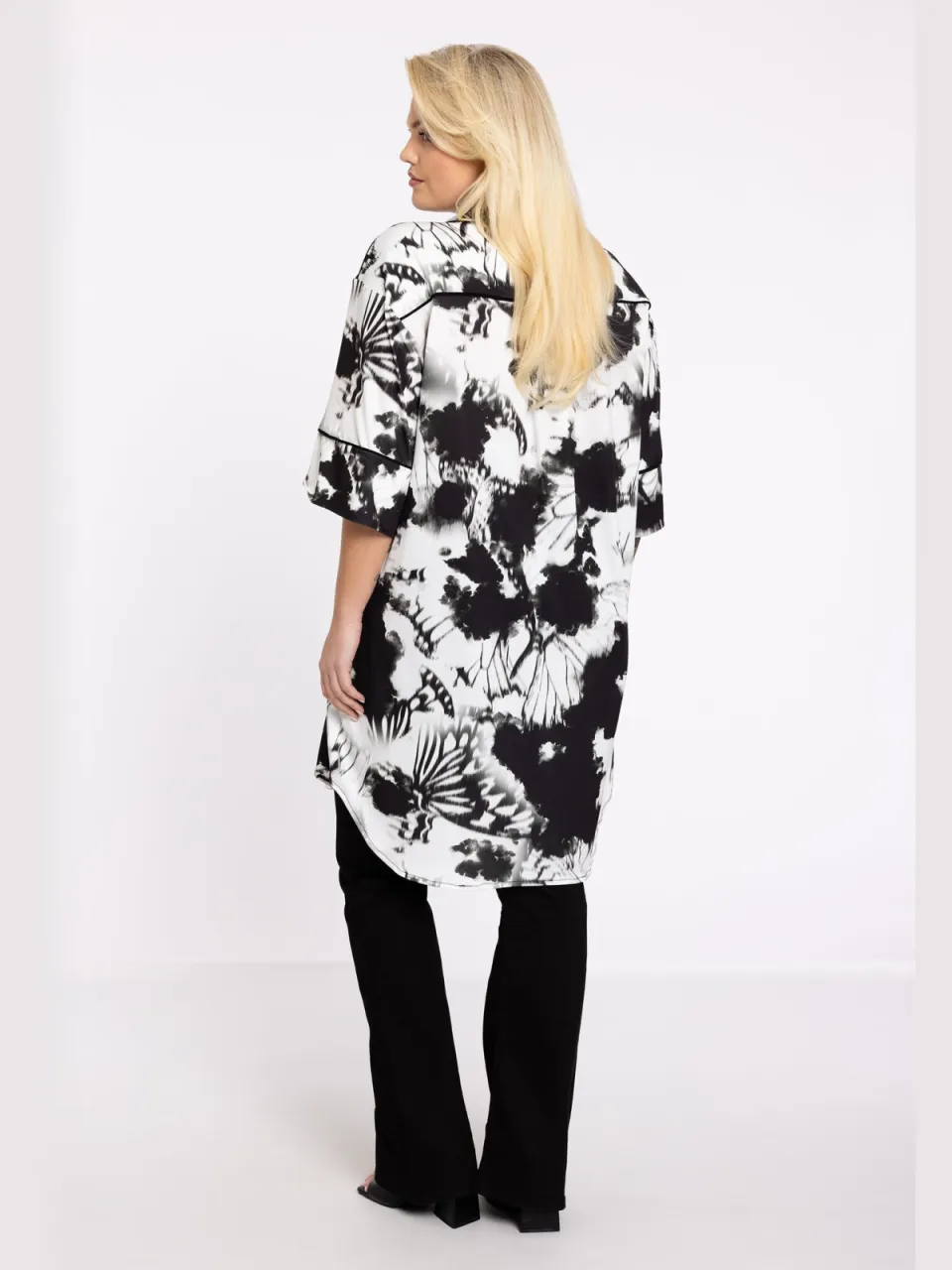 Yoek Blouse-jurk HANNELORE | Zwart, foto 3