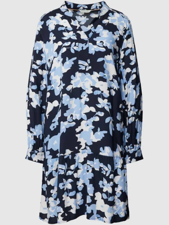 Tom Tailor Mini-jurk van viscose met all-over motief bleu, foto 2