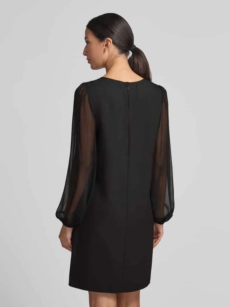 Christian Berg Woman Selection Mini-jurk met semitransparante mouwen zwart, foto 3