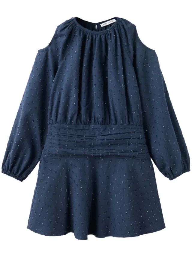 Mango Kids korte glitterjurk marineblauw, foto 2
