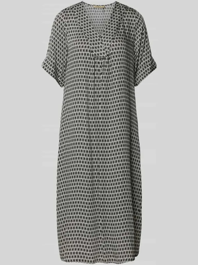 Smith and Soul Midi-jurk met V-hals zwart, foto 2