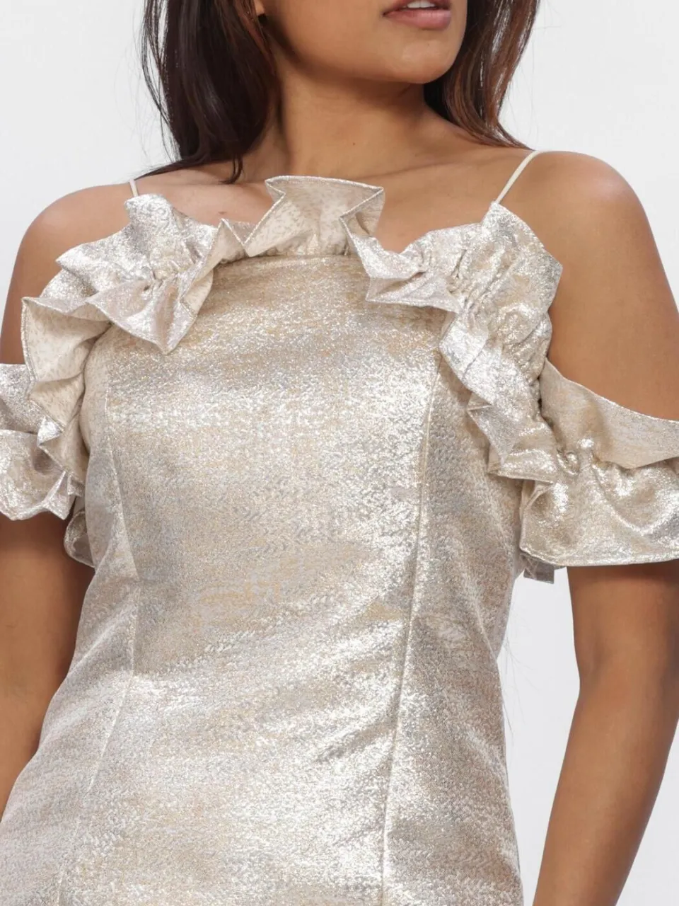 Bruuns Bazaar Dames Jurken Wallichiabbmartha Dress - Goud, foto 4
