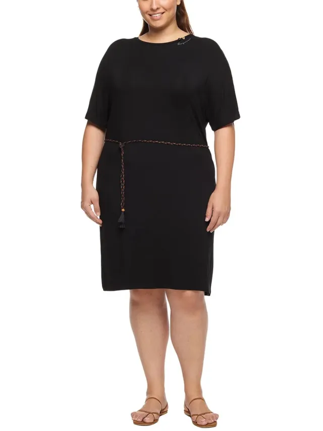Ragwear Jurk met riem voor dames Ragwear Kass zwart