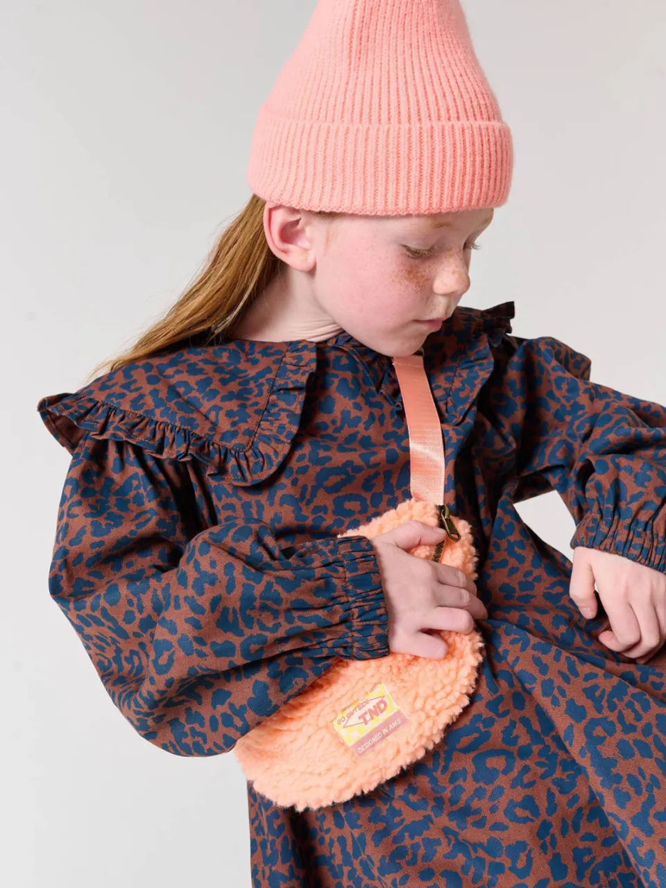 Tumble 'n Dry korte a-lijn jurk met panterprint donkerbruin, foto 6