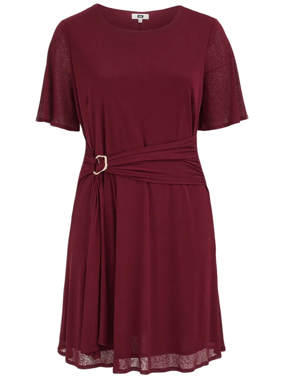WE Fashion Curve korte jurk Plus Size - donkerrood, foto 2