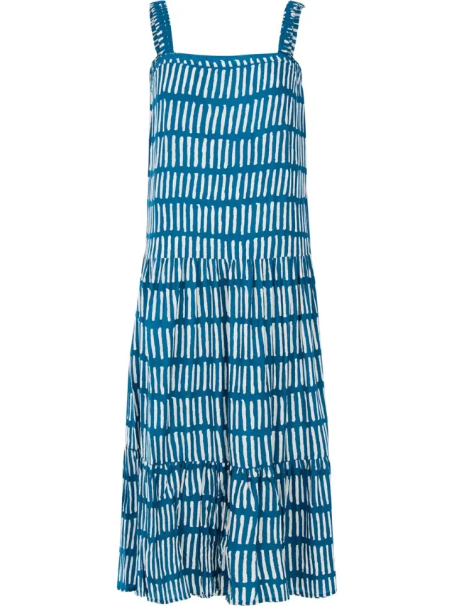 Protest Prtbondy – A-lijn jurk Dames – Zomerjurk – Kuitlengte Surfing Blue