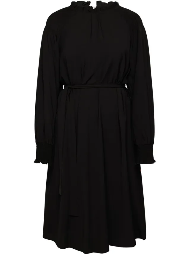 Usha midi-jurk nowles zwart