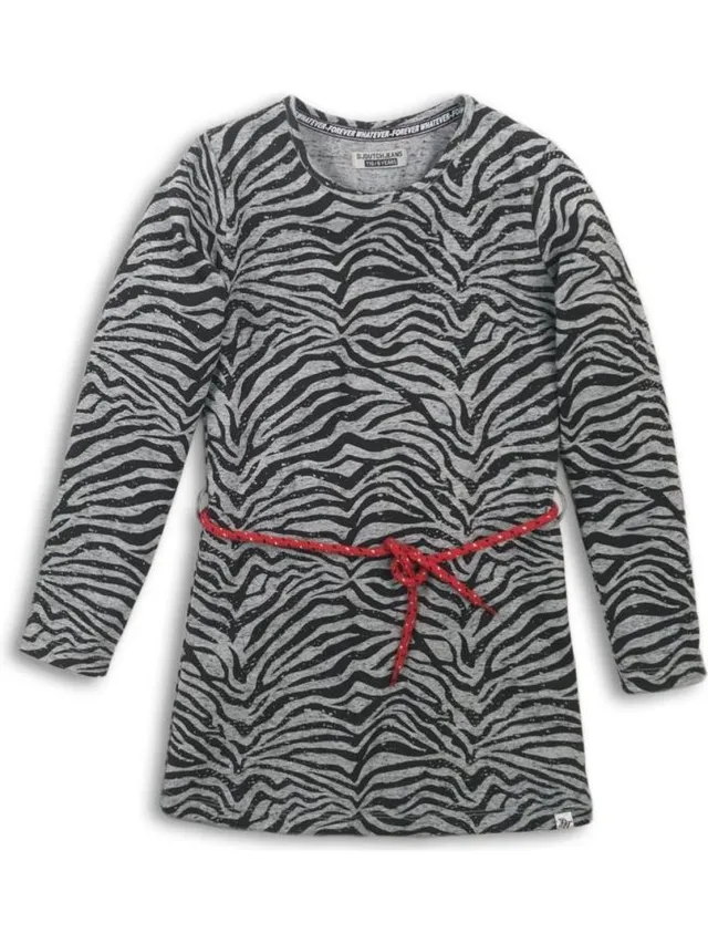 DJ Dutchjeans Jurk Grey Melee~Black Black, Grey Melee