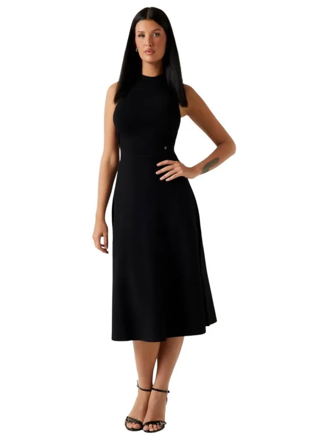 Guess Cassandra Lange Jurk Zonder Mouwen Zwart M Vrouw Jet Black A996