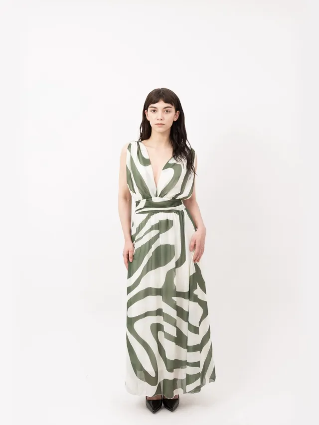 Elara Maxikleid Khaki