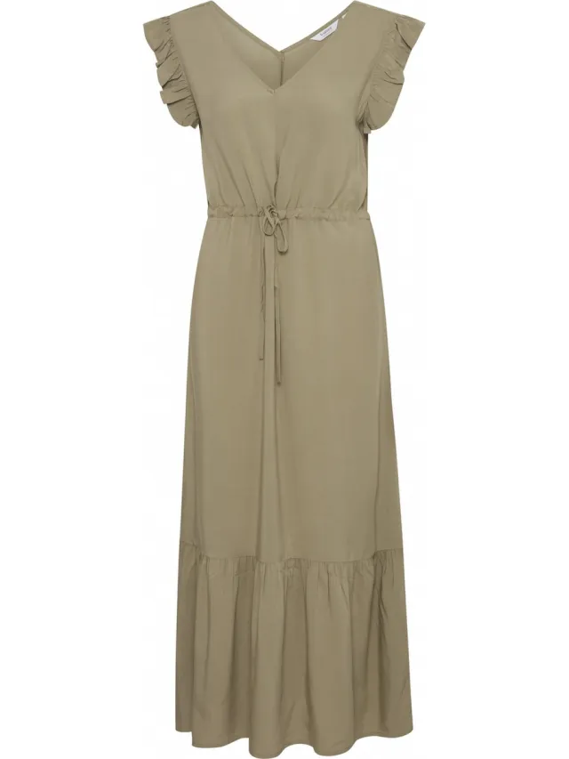 b.Young BYMMJOELLA FRILL DRESS 2 - Dames Jurk Aloe