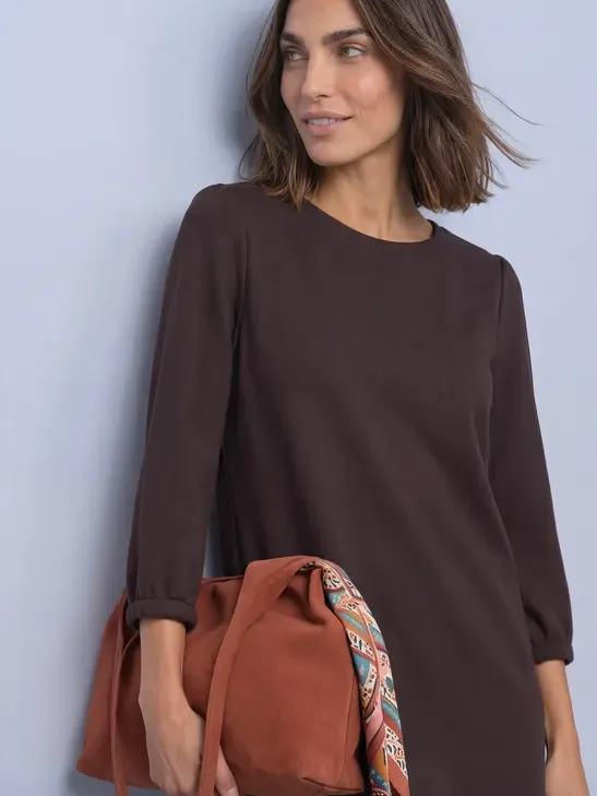 Street One Kniehoge jurk met ronde hals rood