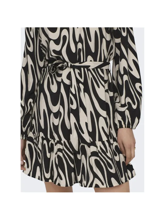Jacqueline De Yong Camille v-neck dress zwart, foto 2