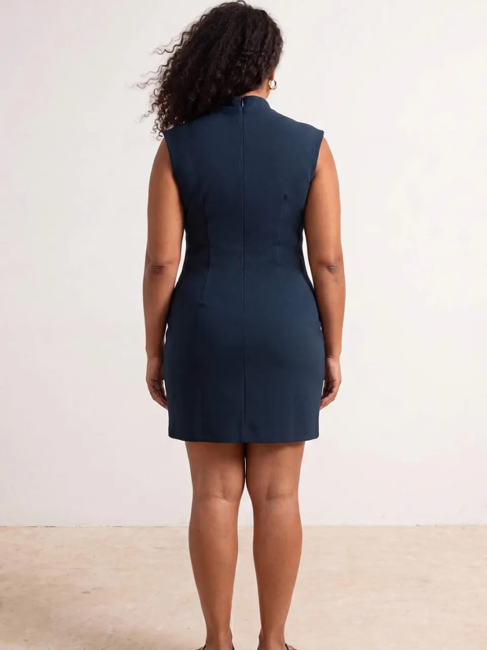 Trendyol Curve Dames Groen Effen Kort / Mini Mouwloos A-lijn Grote maten Jurk, foto 2