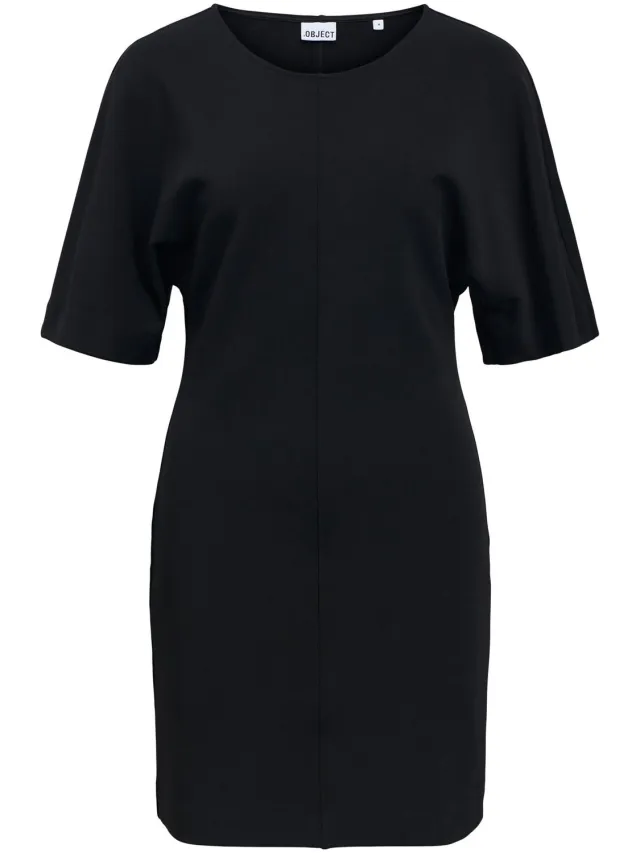 OBJECT COLLECTORS ITEM Object Korte jurk Wijde mouwen ronde hals Black1