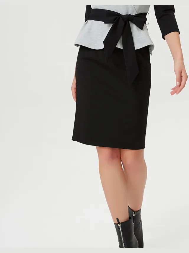 Smart & Joy Basic rechte trui rok zwart, foto 2