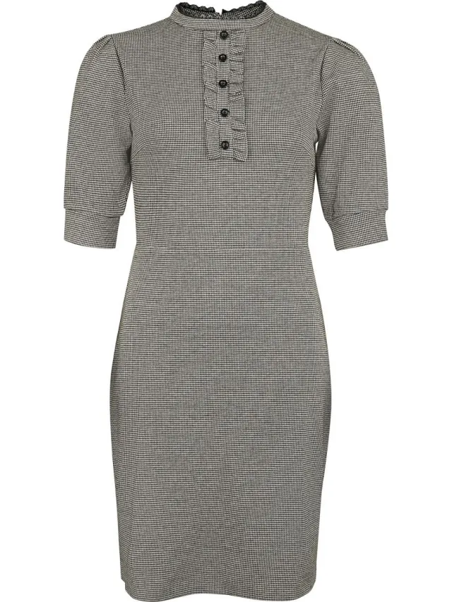 Vive Maria Chelsea Dress Dames Midi-jurk - bruin/zwart bruin;zwart