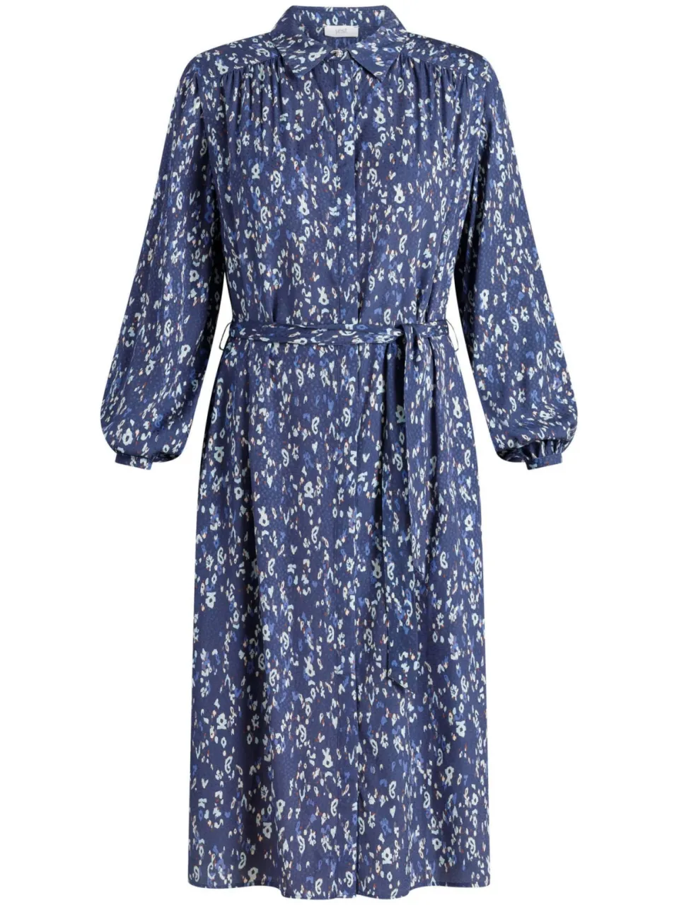 Yest Curve Plus Size midi blousejurk met print - donkerblauw, foto 2