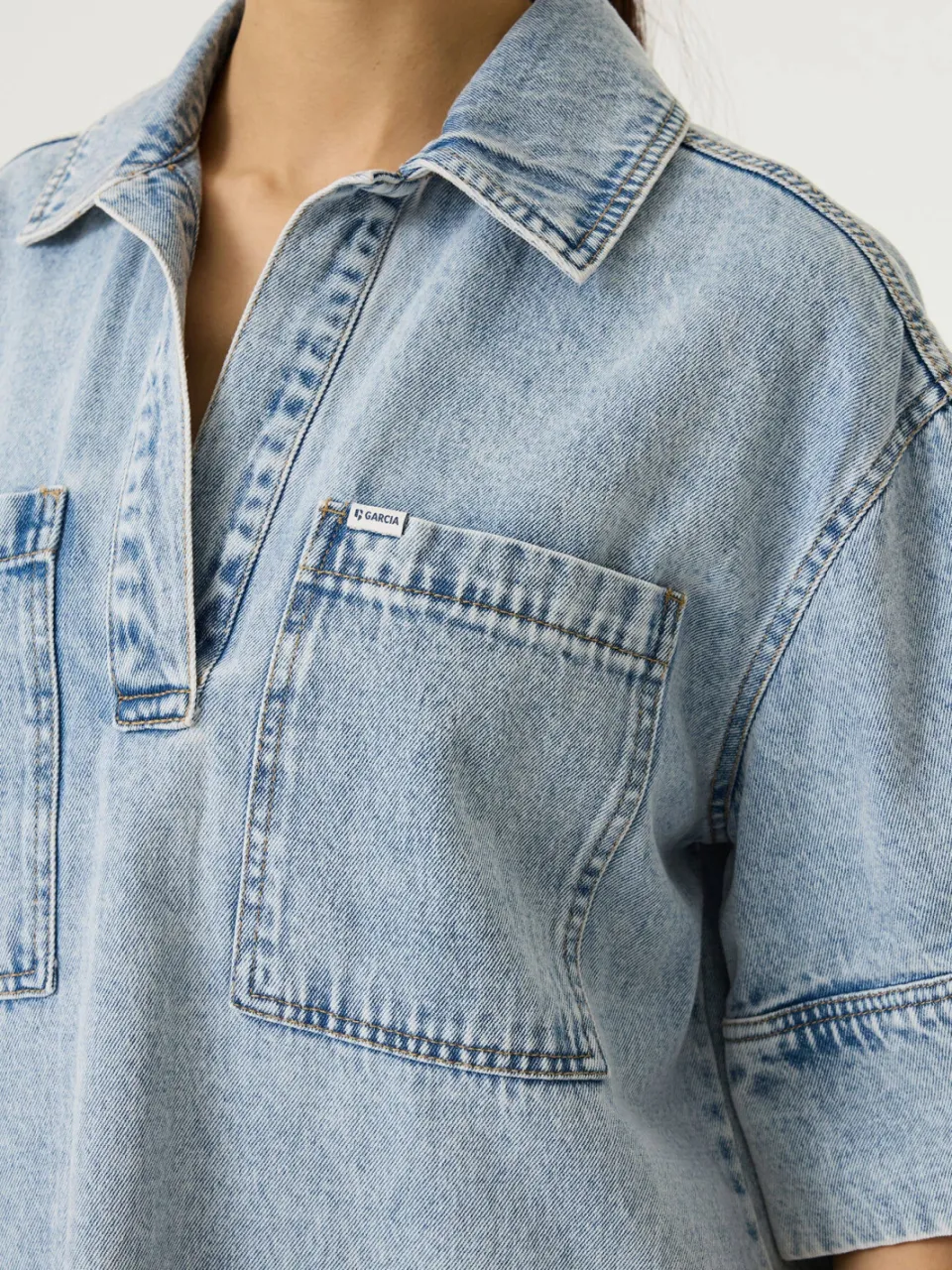 Garcia denim spijkerjurk light blue denim, foto 3