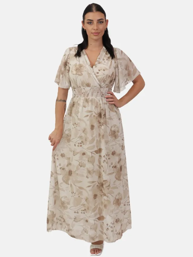 Elara Maxikleid Beige