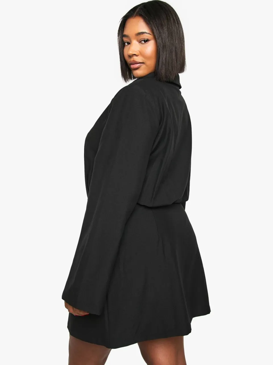 boohoo Dames Plus Gold Button Shift Shirtjurk, foto 2