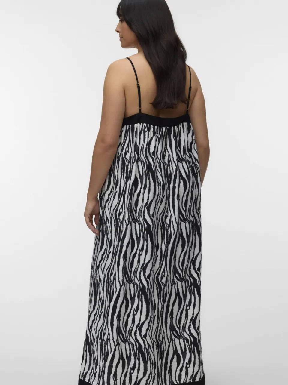 Vero Moda CURVE maxi jurk met zebraprint zwart, foto 3