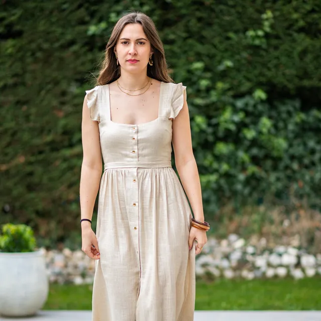 Céleste Lange Jurk Céleste ROMANE Goud