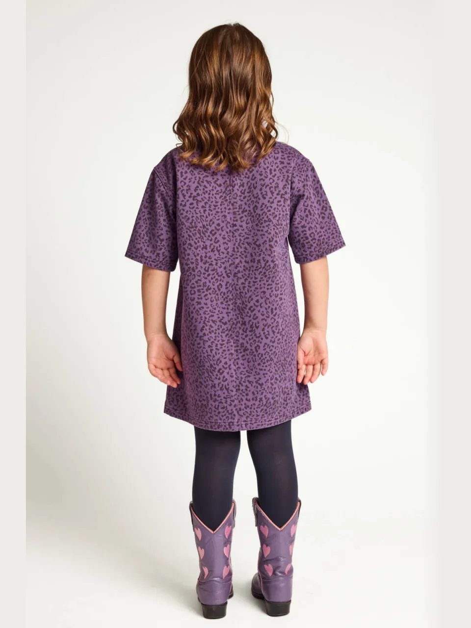 LOOXS little korte jurk met panterprint paars, foto 4