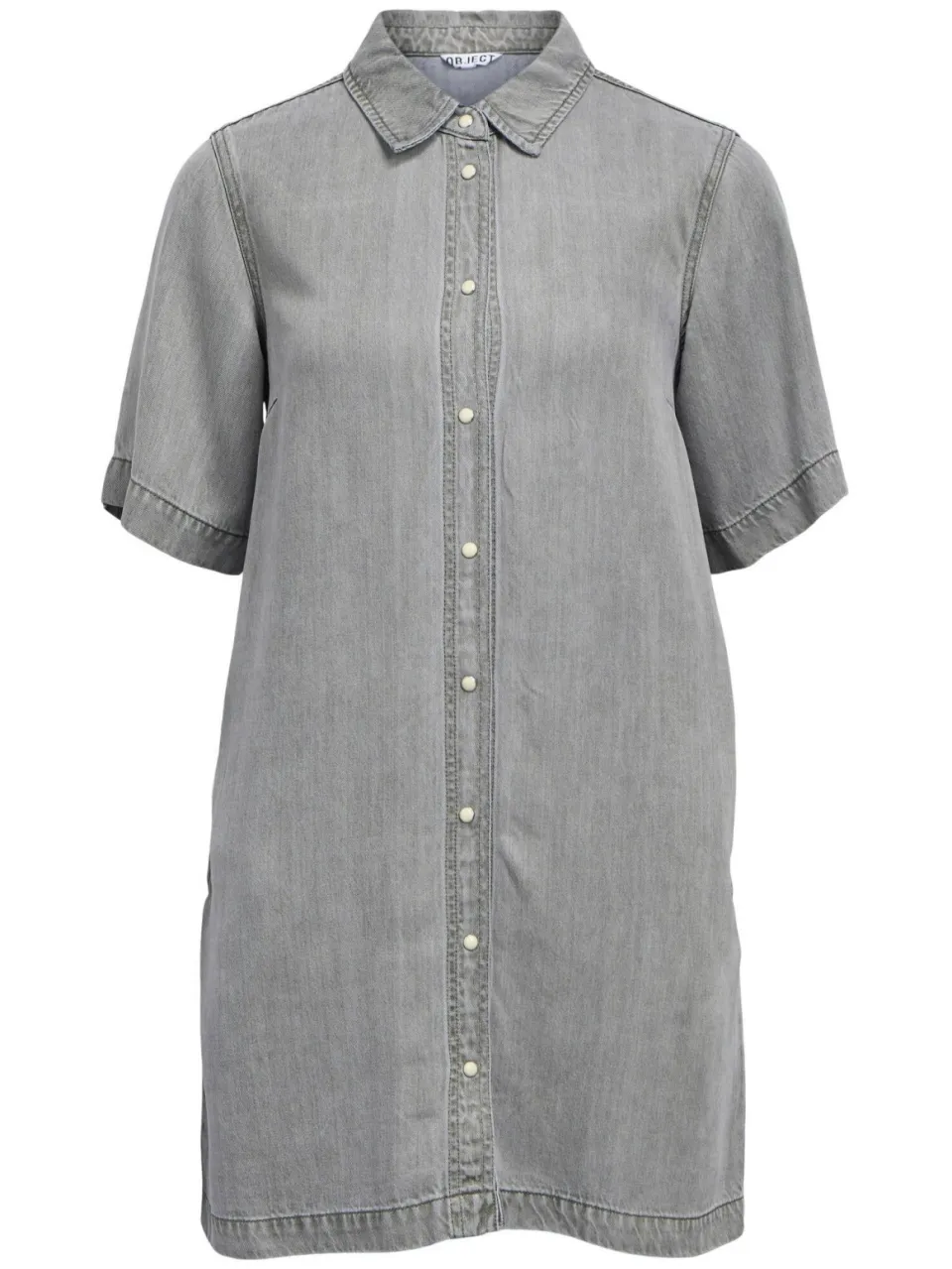 Object denim blousejurk grey denim, foto 2