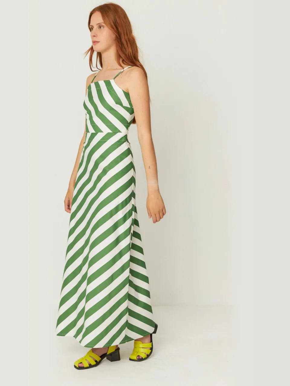 Skfk dames vegan Jurk Aura Groen Wit
