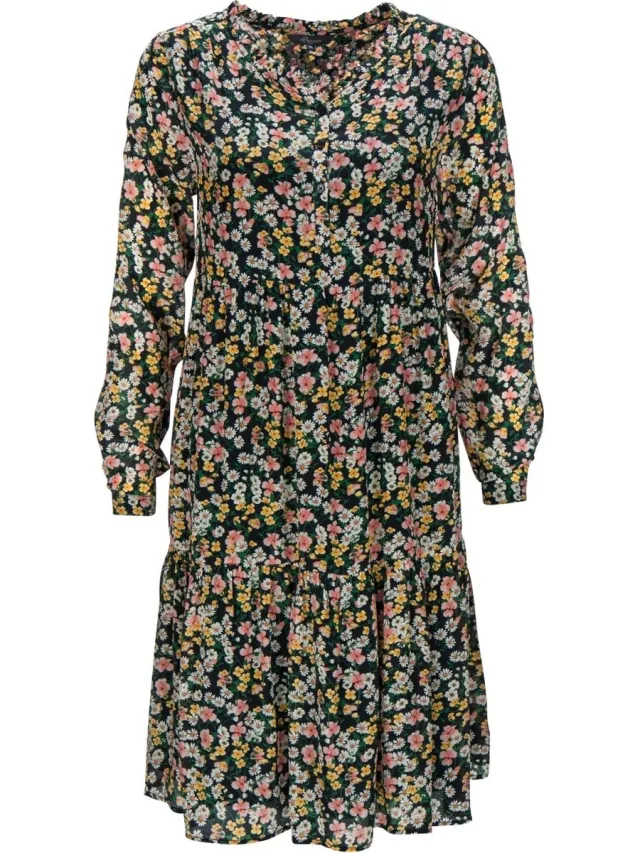 PRINCESS GOES HOLLYWOOD • midi jurk met bloemen • Zwart