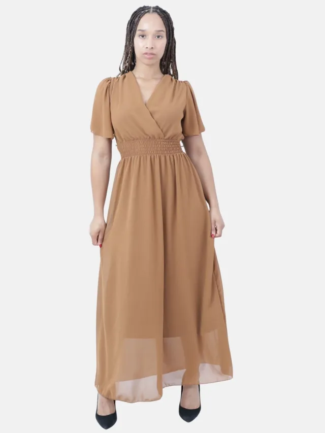 Elara Maxikleid Braun