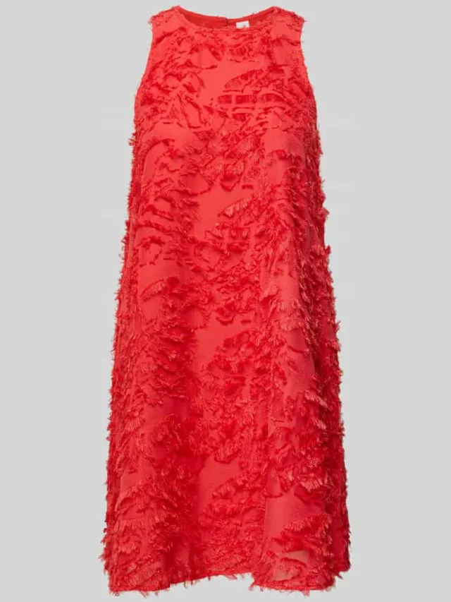 Y.A.S. Mini-jurk met franjes model 'PARIA' rood, foto 2