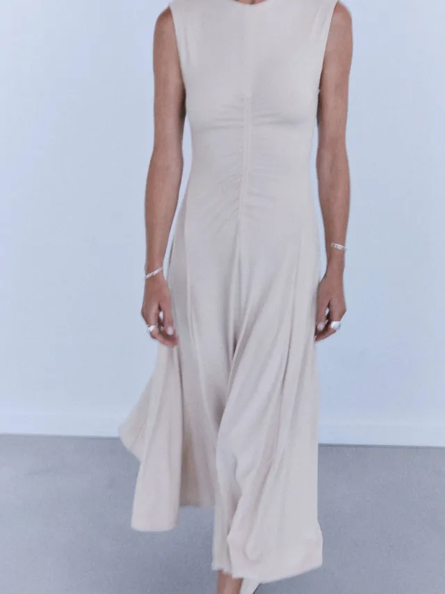 Mango midi jurk - beige, foto 5
