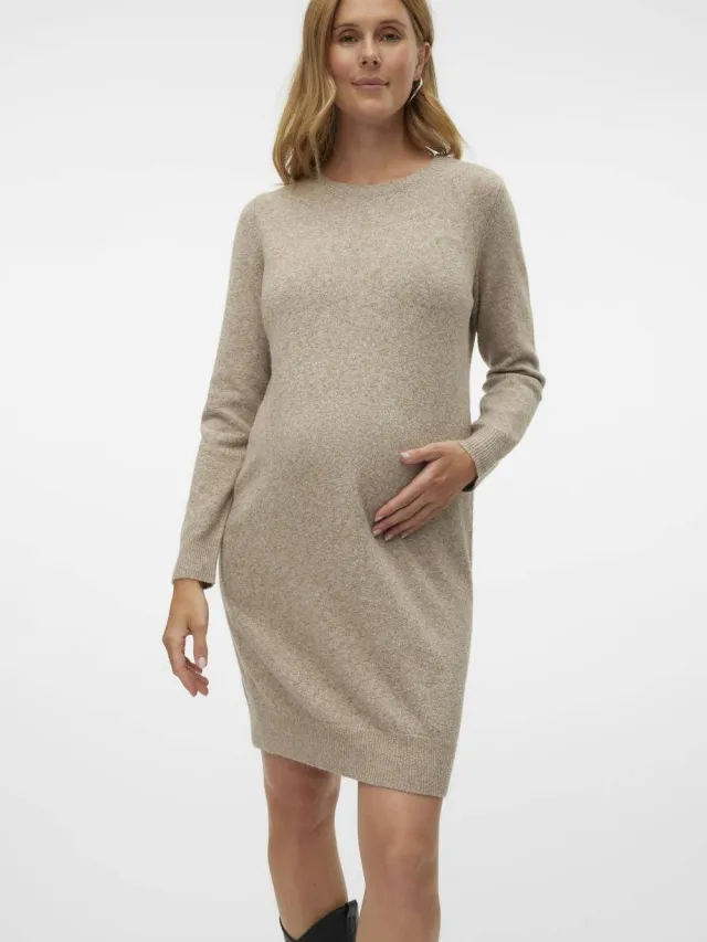 Vero Moda Maternity zwangerschapsjurk beige