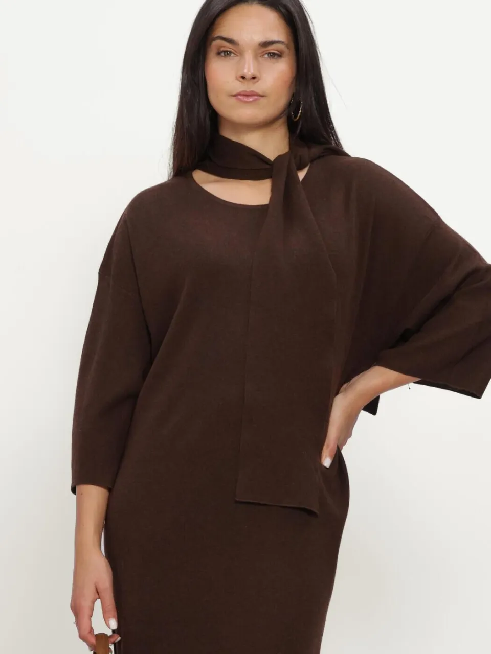 AIMEE THE LABEL Dames Jurken Cannesw6 Dress - Bruin, foto 3