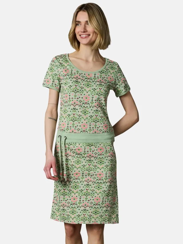 Ragwear Dames mini jurk Stofgroen