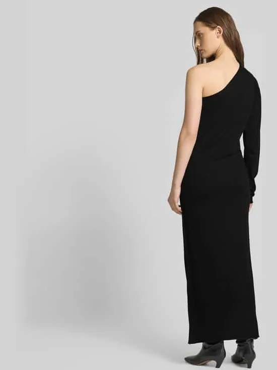 black palms Maxi-jurk met one shoulder-band zwart, foto 4