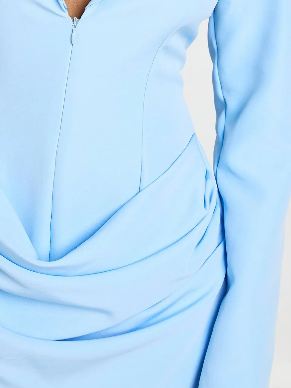 boohoo Dames Blazerjurk Met Gedrapeerd Detail En Getailleerde Snit pastelblauw, foto 4
