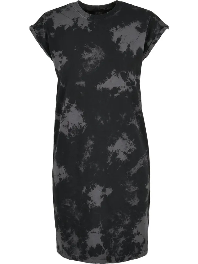 Urban Classics Bleach Dames Mini-jurk - zwart/grijs